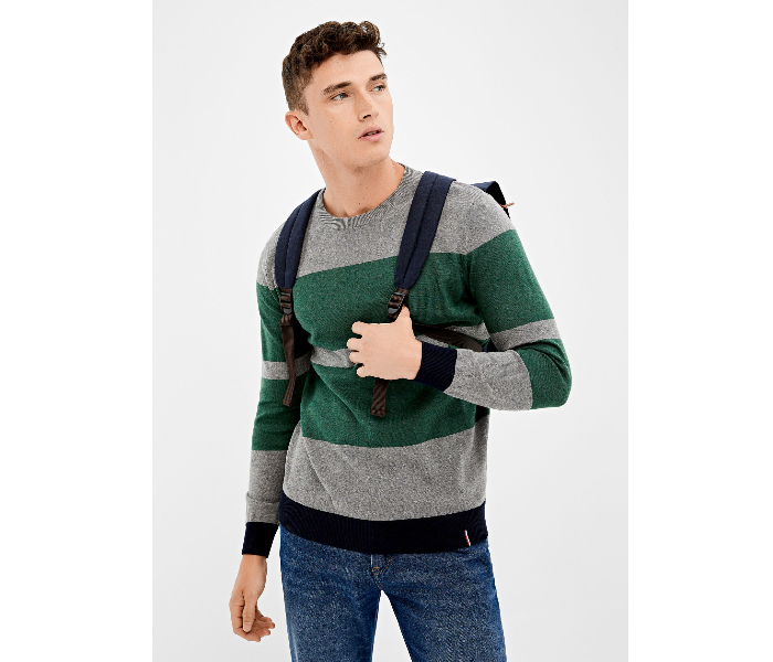 Springfield 140670143 Small Knitted Jumper for Men - Grey - Zoom Image 4