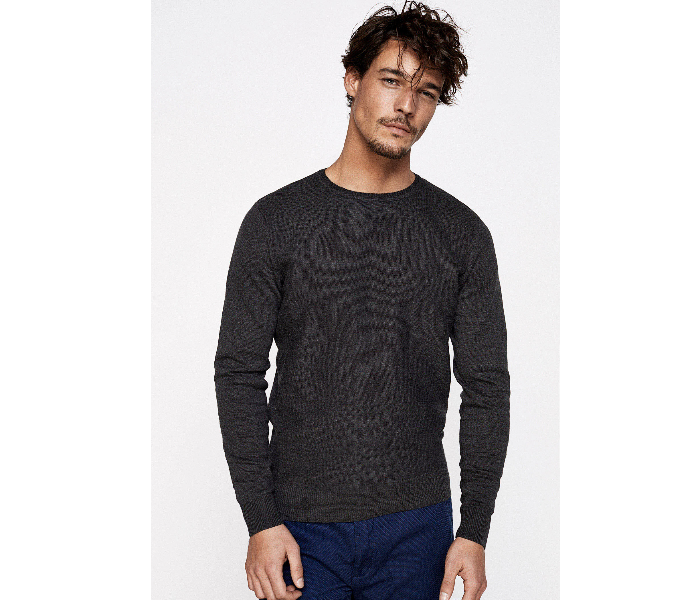 Springfield 141390245 Small Cotton Knitwear for Men - Grey - Zoom Image 1