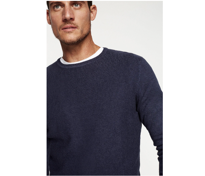 Springfield 141390213 Large Cotton Knitwear for Men - Medium Blue - Zoom Image 4