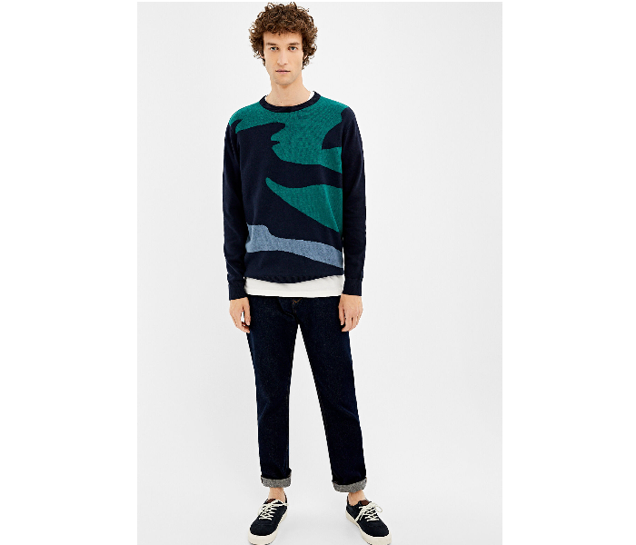 Springfield 140663911 XXL Knitted Jumper for Men - Dark Blue - Zoom Image 1