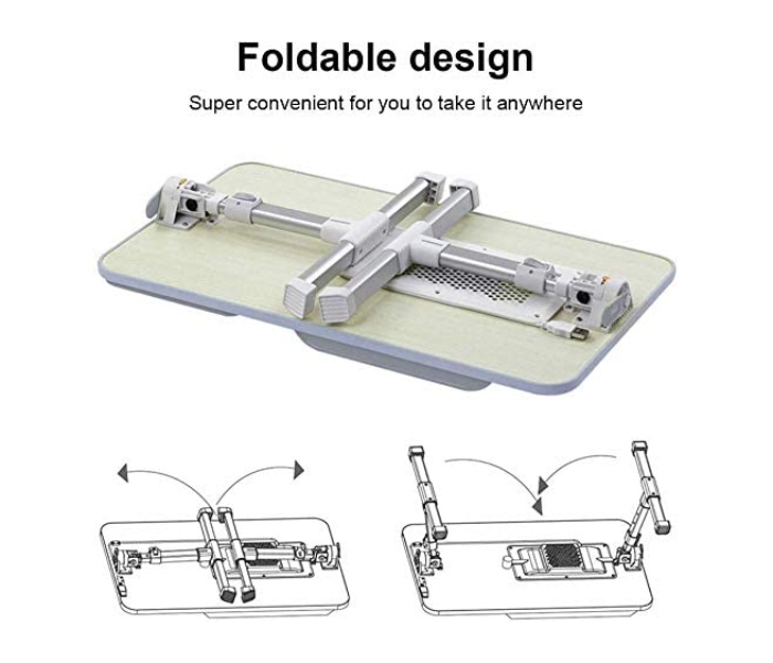 Foldable 15 Inch Laptop Stand With USB Cooling Fan - White - Zoom Image 6