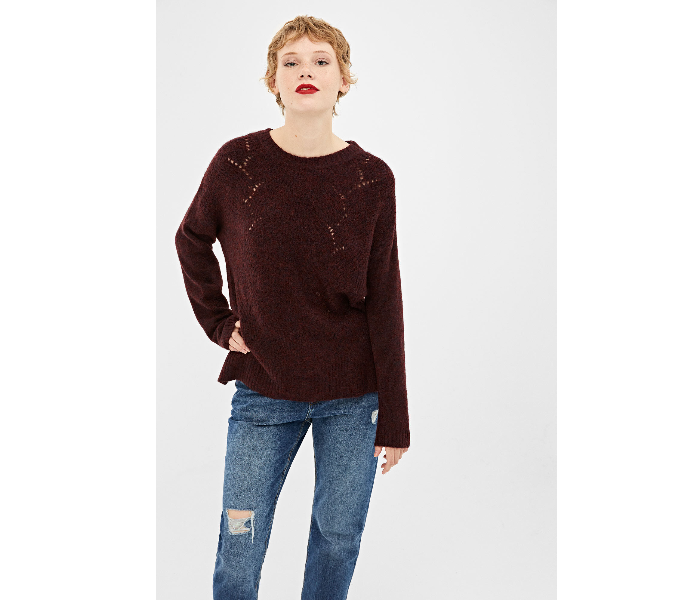 Springfield 133689479 XL Long Sleeve Knitwear for Women - Purple - Zoom Image 2