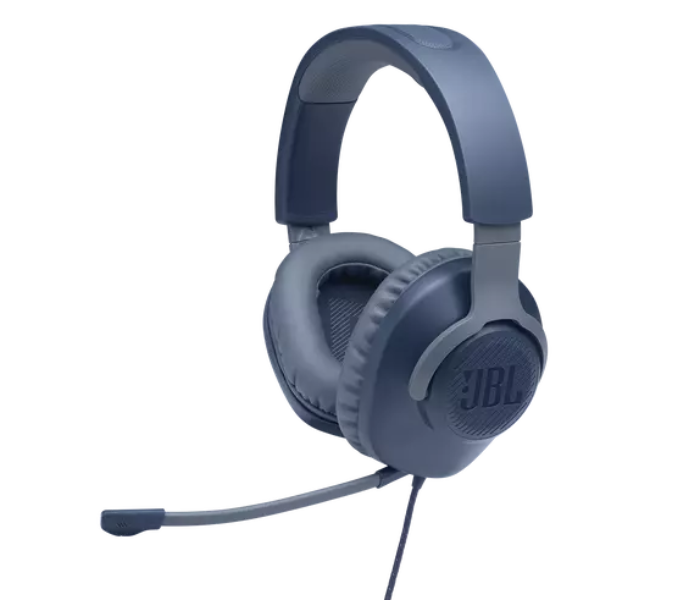 JBL Quantum 100 Wired Over-Ear Gaming Headset - Blue - Zoom Image 2