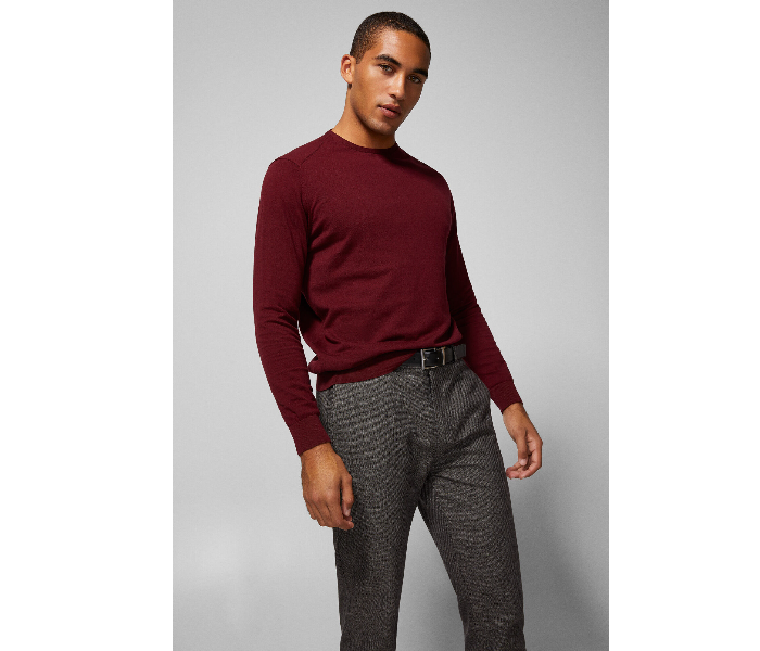 Springfield 140453968 Medium Knitted Jumper for Men - Maroon - Zoom Image 1