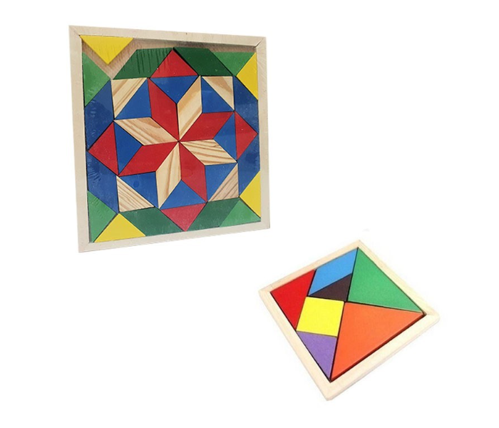 Generic 2107788 Set of 2 Tangram Puzzle Small and Geometric Shapes Pattern Puzzle for Kids - Zoom Image 7