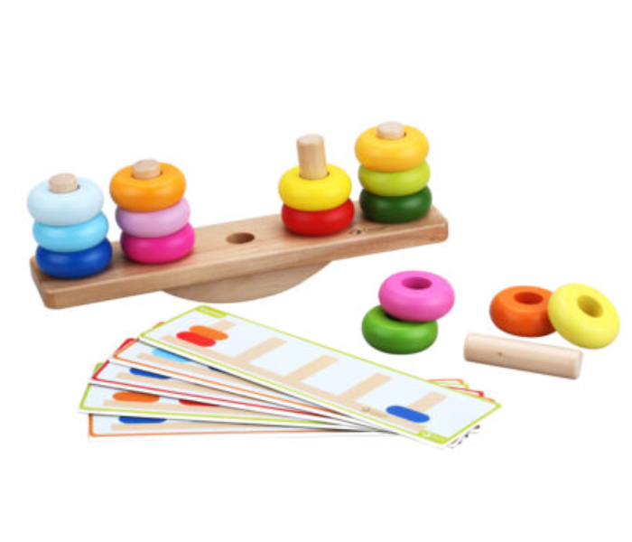 Classic World 3537 Wooden Balance Stacking Game Toy for Kids - Zoom Image 1