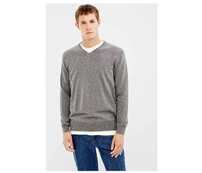 Springfield 140661244 XXL Knitted Jumper for Men - Dark Grey - Zoom Image 1