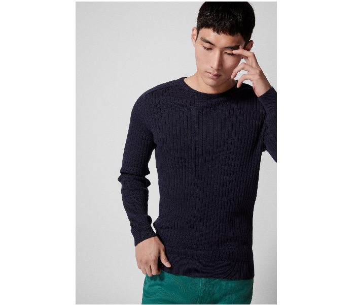 Springfield 140468711 Small Knitted Jumper for Men - Dark Blue - Zoom Image 2