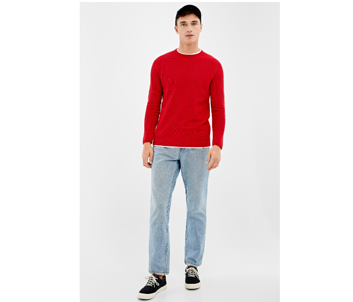 Springfield 140667161 XXL Knitted Jumper for Men - Red - Zoom Image 1