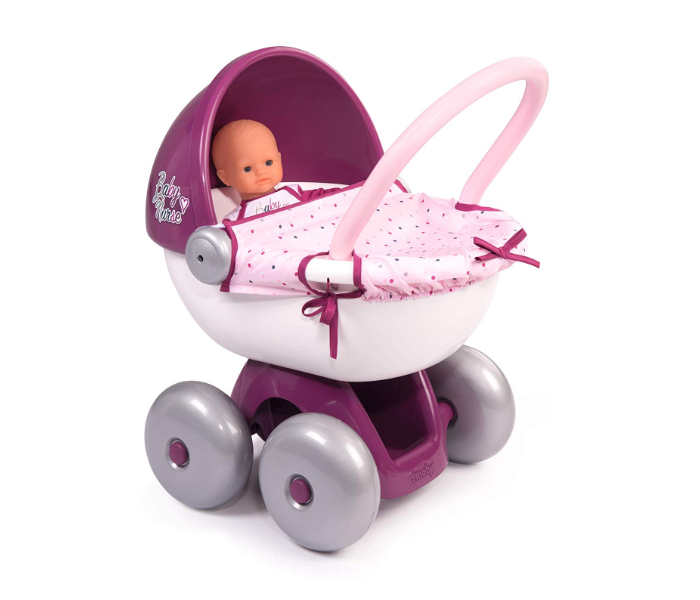 Smoby 7600220348 Baby Nurse Pram - Pink - Zoom Image 2