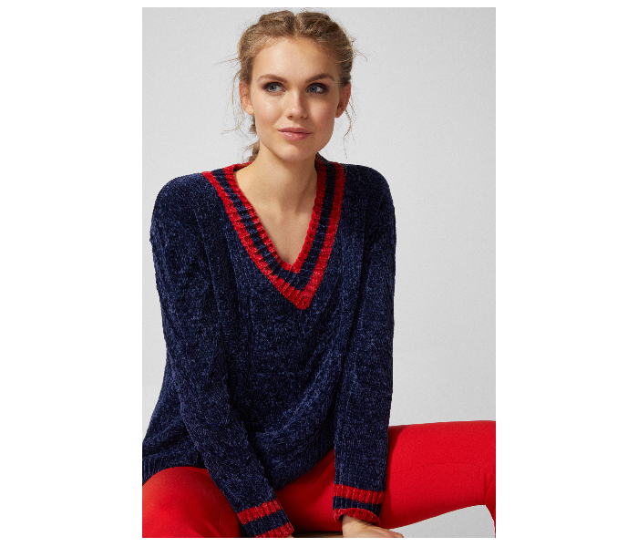 Springfield 133539119 Small Long Sleeve Knitwear for Women - Blue - Zoom Image 1