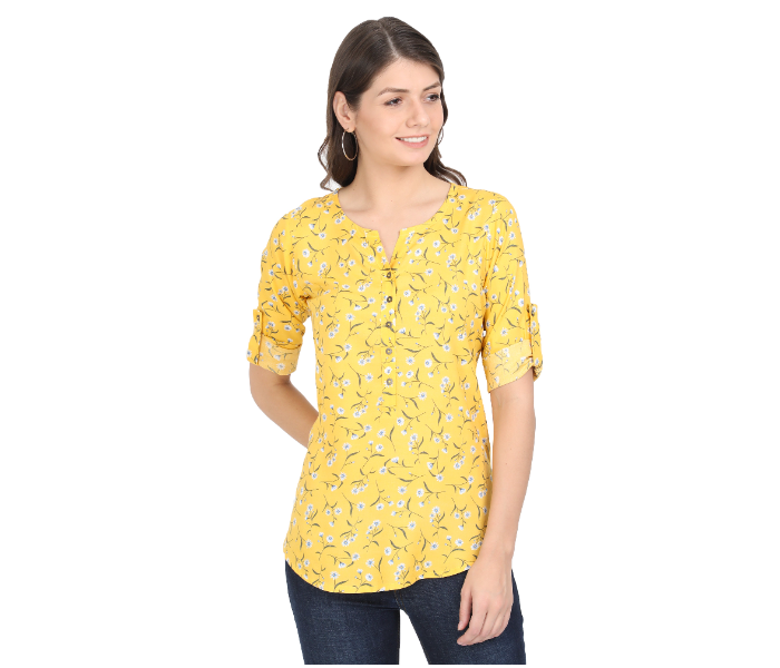 Kaia SK01ST0005LYL005 Small Casual Top for Women - Yellow - Zoom Image 1