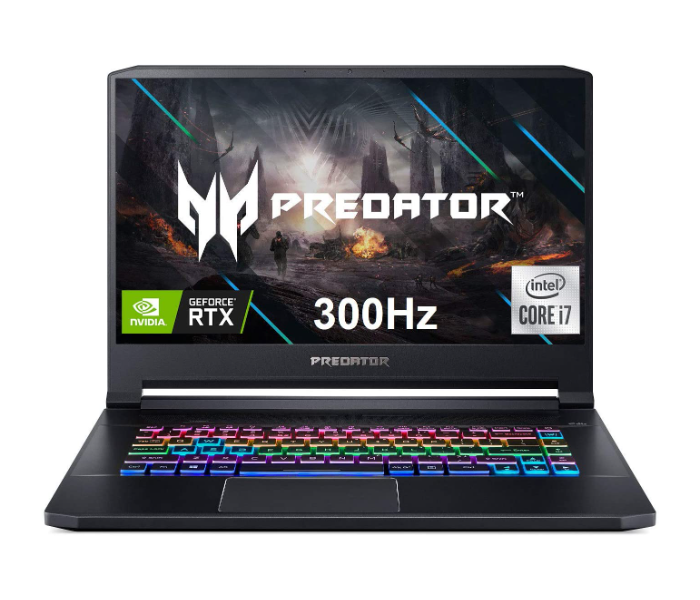 Acer Predator Triton 500 15.6 Inch FHD 300Hz Intel Core i7-10750H Processor 16GB RAM 512GB SSD 8GB NVIDIA GeForce RTX 2070 Super Windows 10 Home Gaming Laptop  - Black (Open Box) - Zoom Image 1