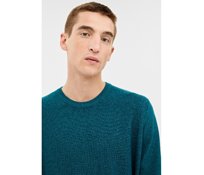 Springfield 140677989 XXL Knitted Jumper for Men - Turquoise - Zoom Image 4