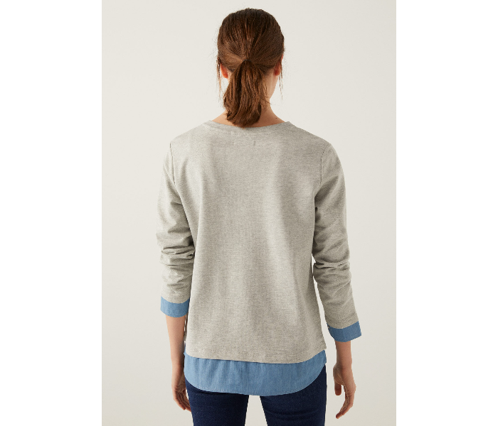 Springfield 108961743 XL Sweat Shirt For Women - Grey - Zoom Image 3