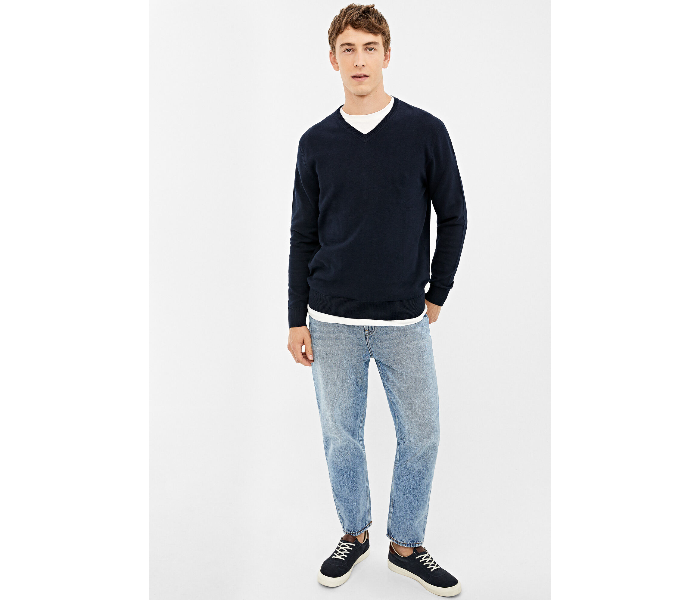 Springfield 140661211 Large Knitted Jumper for Men - Dark Blue - Zoom Image 1