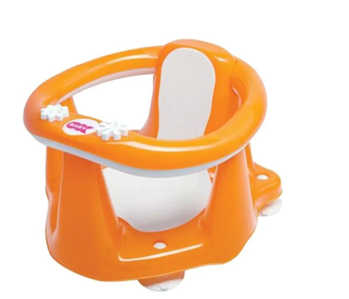 OKBaby 038799-45 Flipper Evolution Bath Seat with Slip-free rubber - Orange - Zoom Image