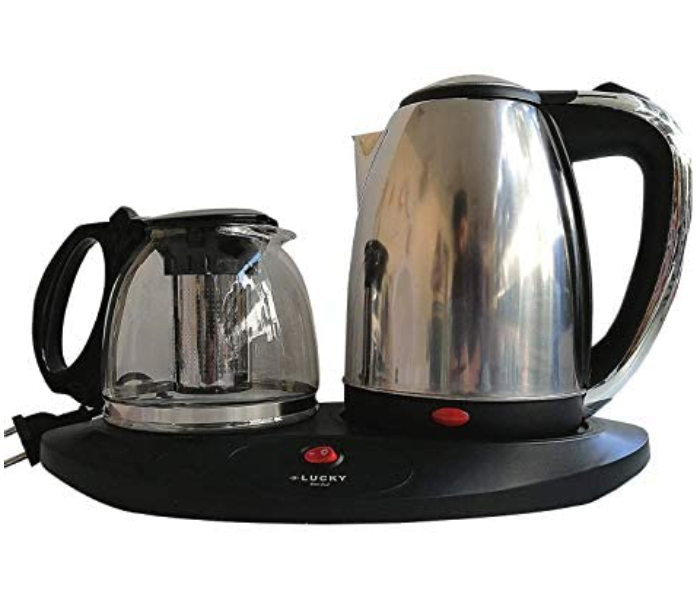 Lucky JL-2000 Tea Maker Stainless Steel Kettle with Glass Jar - Silver - Zoom Image 2