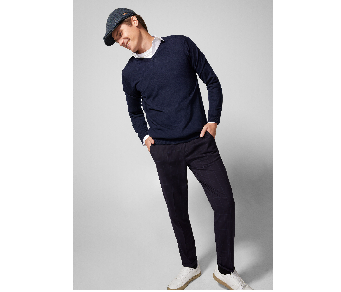 Springfield 140439311 XXL Knitted Jumper for Men - Dark Blue - Zoom Image 1