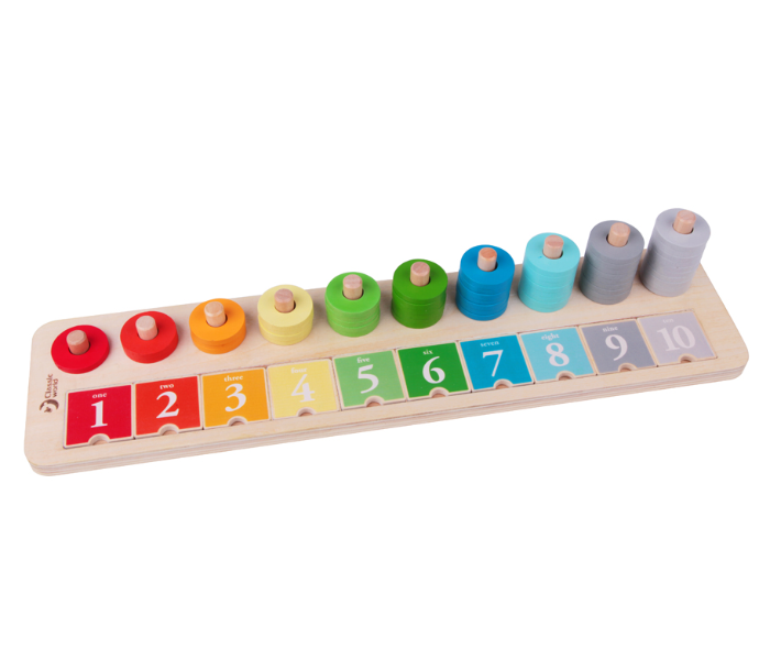 Classic World 54556 Wooden Counting Stacker Toy for Kids - Zoom Image 1