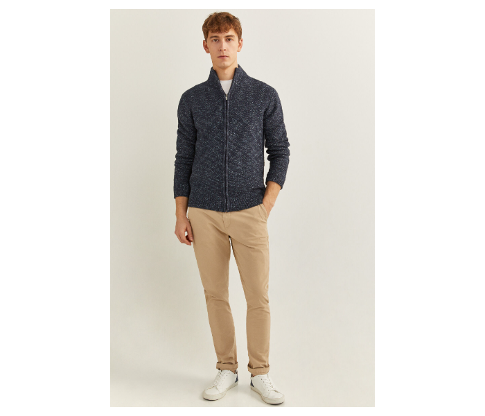 Springfield 023920811 Medium Cardigan for Men - Dark Blue - Zoom Image 1