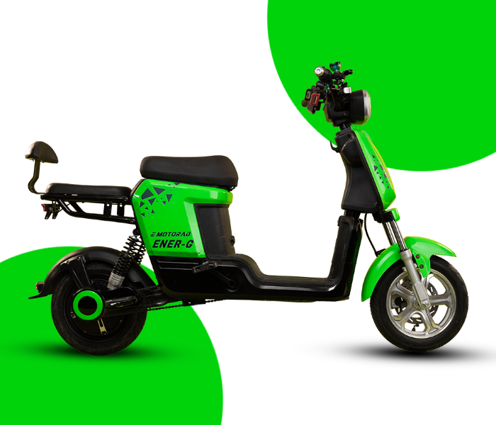 E-Motorad ENER-G 350W Dual Seater Electric Scooter - Green - Zoom Image 6