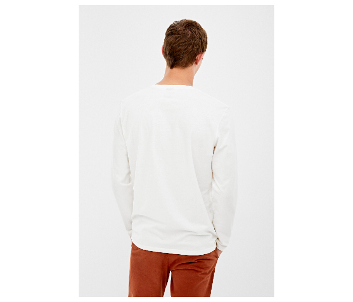 Springfield 022663796 Medium Long Sleeve T-Shirt for Men - Ivory - Zoom Image 3