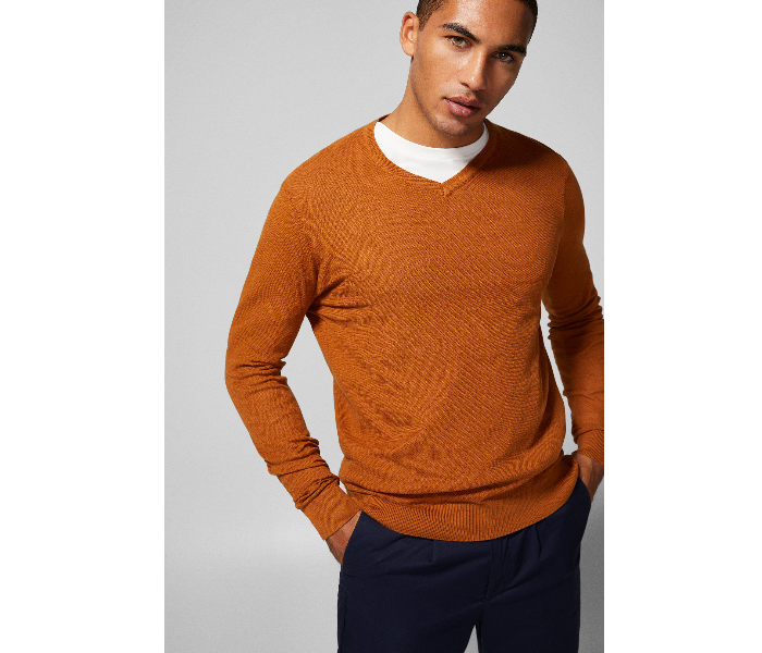 Springfield 140441567 Medium Knitted Jumper for Men - Orange - Zoom Image 1