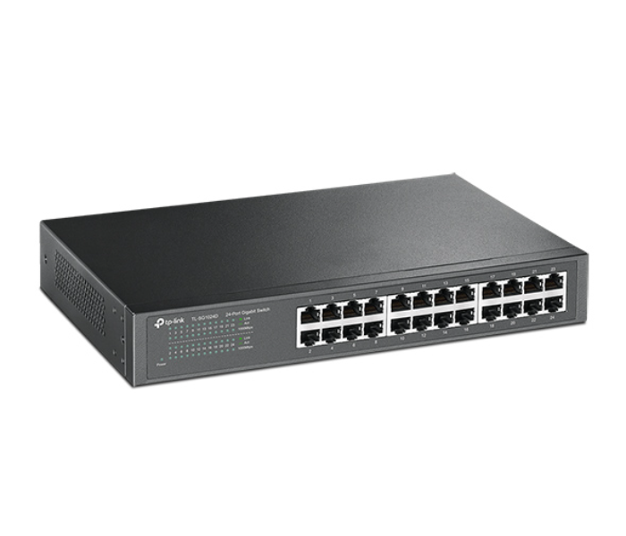 TP-Link 24-Port Gigabit Desktop Rackmount Switch TL-SG1024D - Black - Zoom Image 2