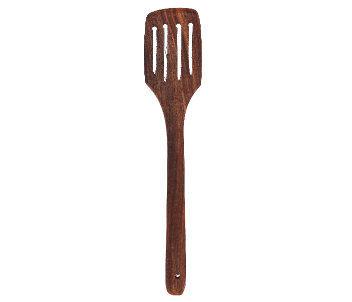 Royalford RF10032 33cm Wooden Slotted Turner - Brown - Zoom Image