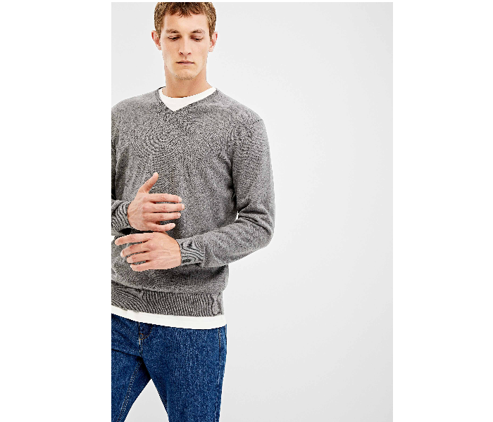 Springfield 140661244 Medium Knitted Jumper for Men - Dark Grey - Zoom Image 4