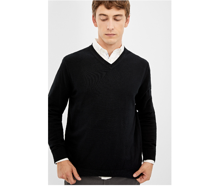 Springfield 140661201 Medium Knitted Jumper for Men - Black - Zoom Image 3