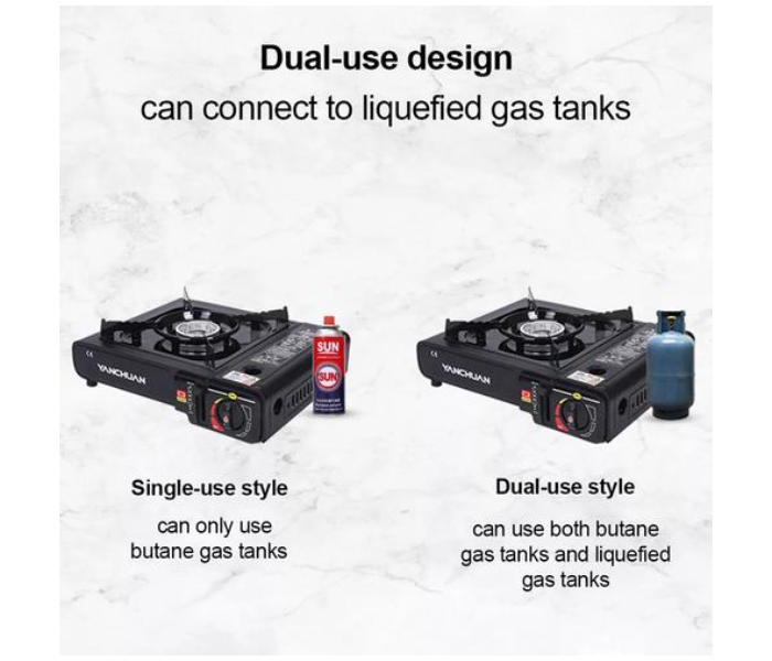 Yanchuan Yan-110 Portable Gas Stove with 1 Free Butane Gas Catridge - Black - Zoom Image 4