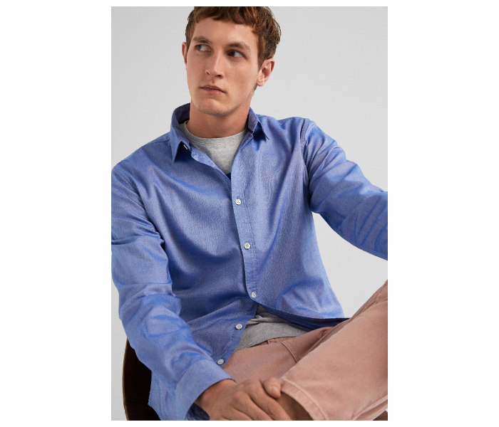 Springfield 150545915 XS Shirts for Men - Medium Blue - Zoom Image 3