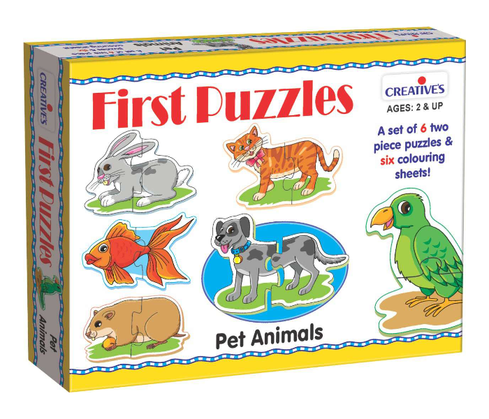 JMsouq Creative Educational CE00795 First Puzzles Pet Animals Educational Game for Kids - Zoom Image 2