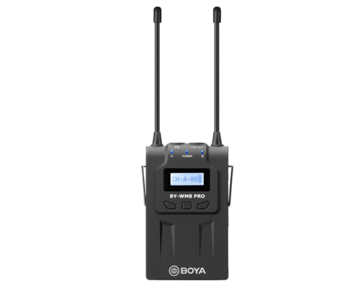 Boya BY-WM8 Pro-K2 UHF Dual Channel Wireless Lavalier Microphone System - Black - Zoom Image 3