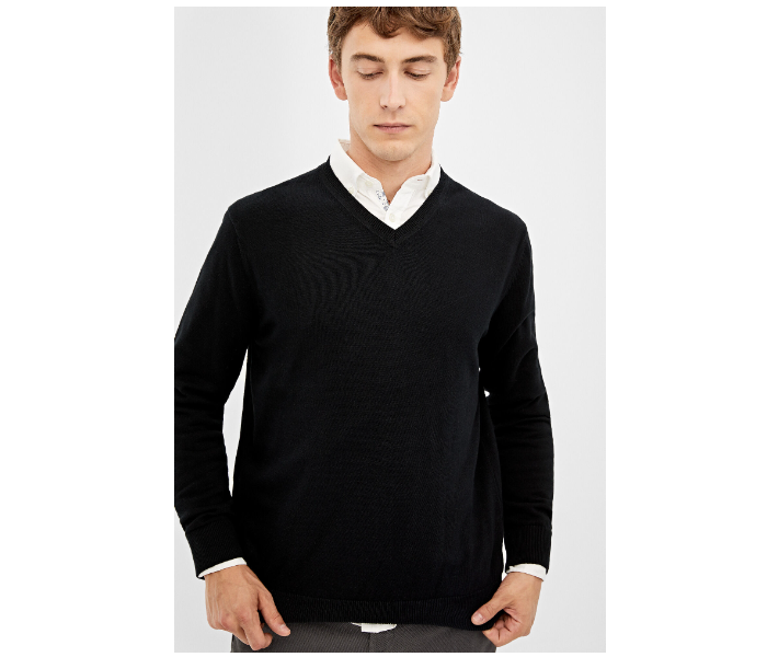 Springfield 140661201 Large Knitted Jumper for Men - Black - Zoom Image 3