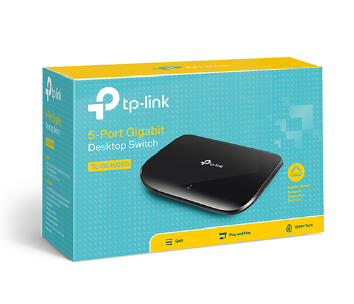 TP-Link 5-Port Gigabit Desktop Switch TL-SG1005D - Black - Zoom Image 4