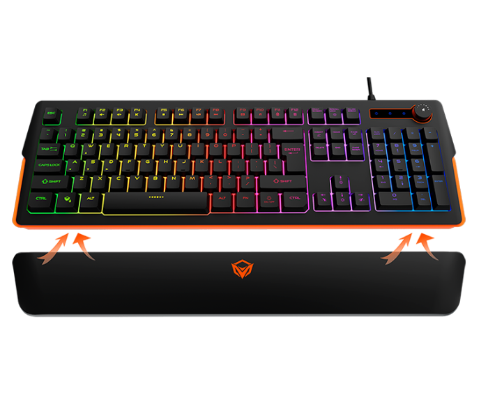 Meetion K9520 RGB Magnetic Wrist Rest Gaming Keyboard - Black - Zoom Image 2