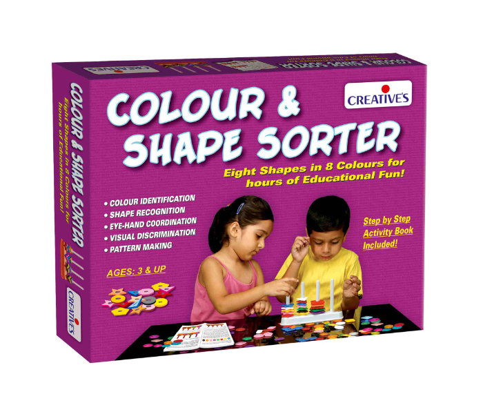 JMsouq Creative Educational CE00698 Colour and Shapes Sorter Educational Game for Kids - Zoom Image 2