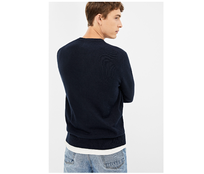 Springfield 140661211 Medium Knitted Jumper for Men - Dark Blue - Zoom Image 2