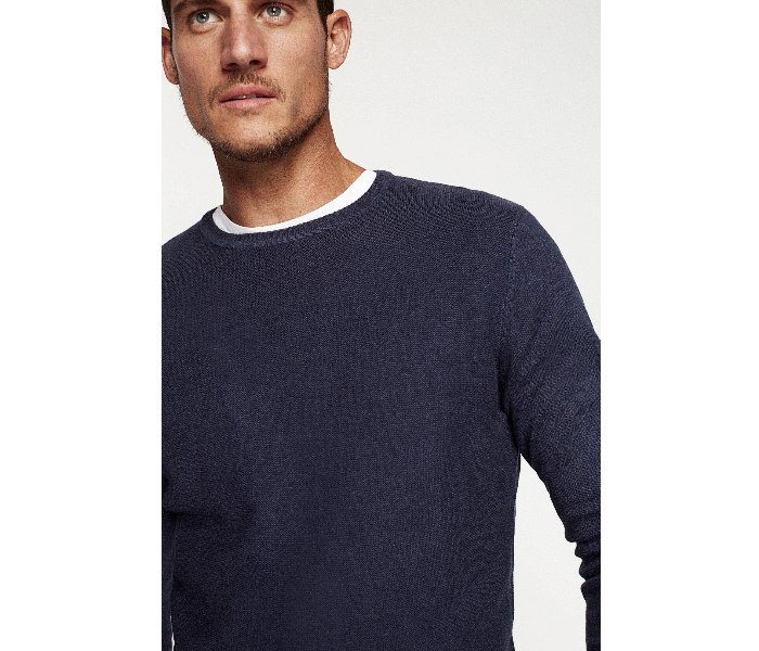 Springfield 141390213 Small Cotton Knitwear for Men - Medium Blue - Zoom Image 4