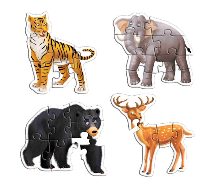 JMsouq Creative Educational CE00787 Early Puzzles Step II Wild Animals Educational Game for Kids - Zoom Image 2