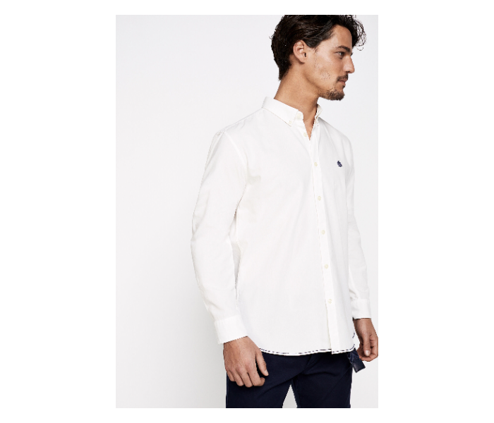 Springfield 027345799 XS Long Sleeve Plain Shirt for Men - White - Zoom Image 3