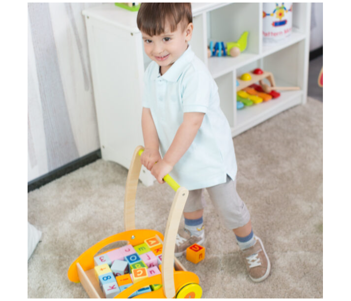 Classic World 3306 Wooden Baby Walker with Blocks Toy for Kids - Zoom Image 2