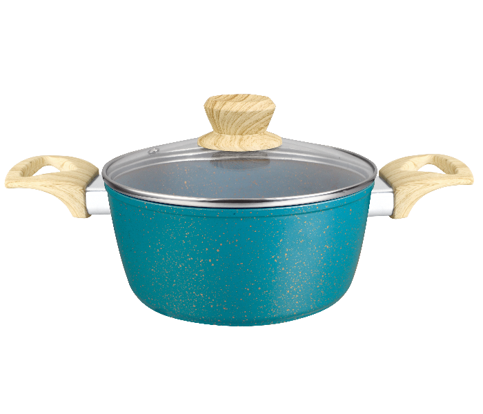 Insiya SV29 15 Piece Premium Granite Coated Aluminium Cookware Set - Dark Teal - Zoom Image 2