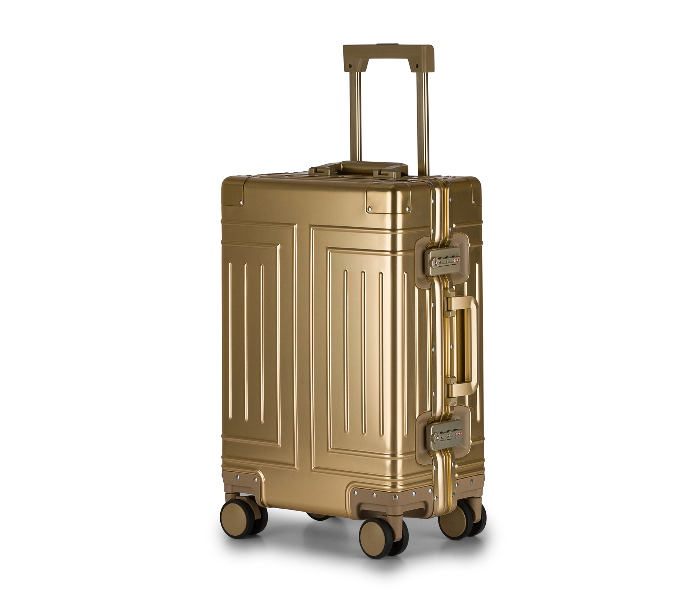 Kenza SV390 20 Inch Magma Superior Aluminium Ultra Light Hardside Expandable Zipperless Luggage Bag with Built-In TSA Lock and Spinner Wheels - Gold - Zoom Image 1