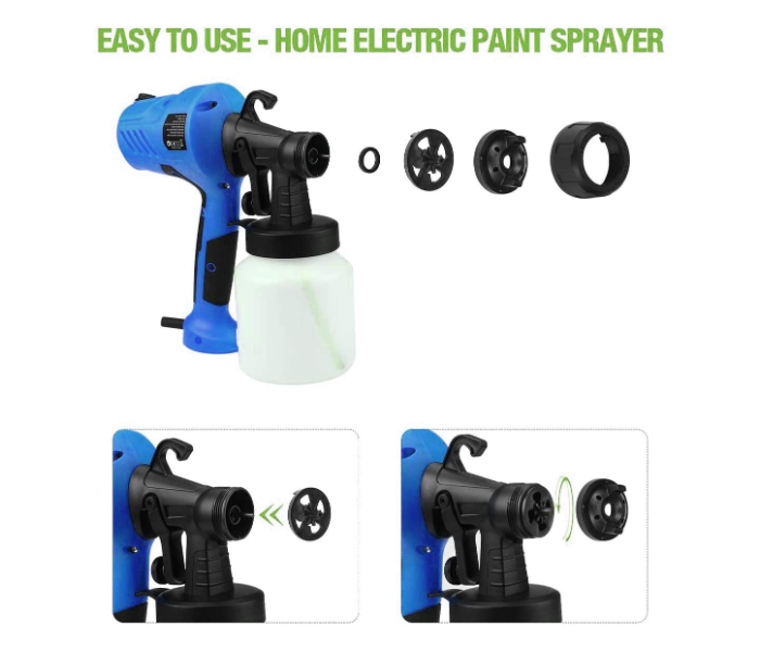 Professional 400 Watts Electric Paint Sprayer - Blue - Zoom Image 1