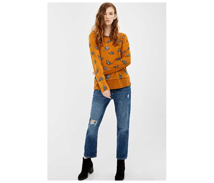 Springfield 676434709 Medium Long Sleeve T-Shirt for Women - Mustard - Zoom Image 1