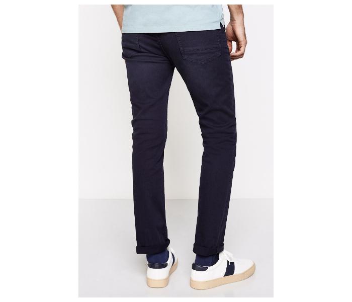 Springfield 039362211 Size 26 5 Pocket Cotton Trouser for Men - Dark Blue - Zoom Image 3